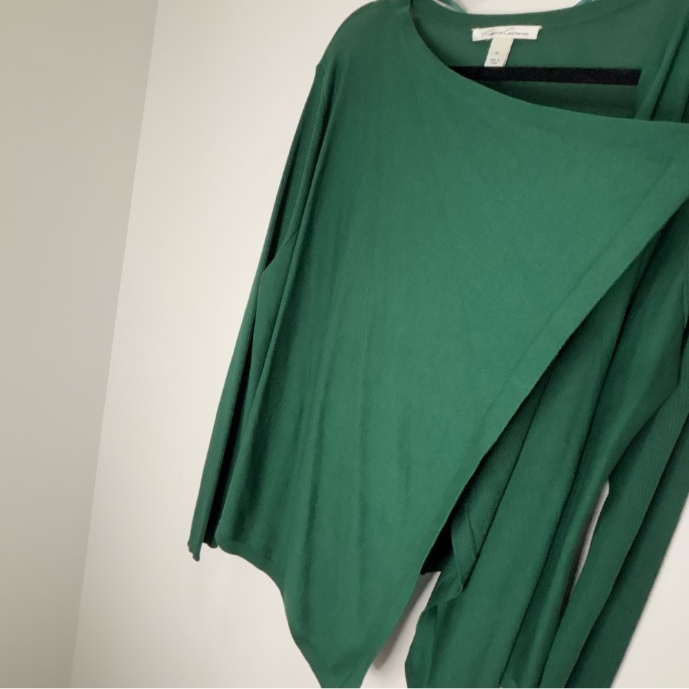 Kenneth Cole Classic Drape Open Front Sweater Cardigan Silk Blend Size XL *A45 - Picture 7 of 16